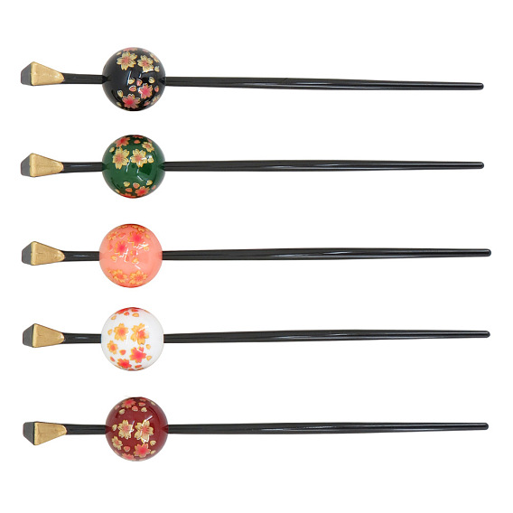 Акриловые палочки для волос с цветами, аксессуары для волос для женщин и девочек, круглые