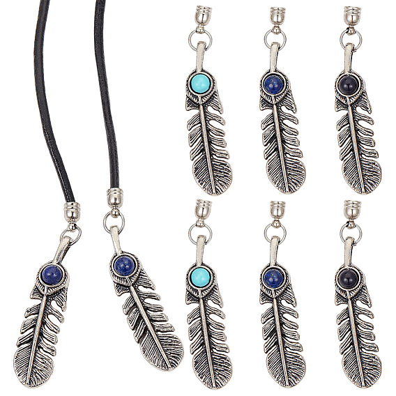 3 пары 3 модели с натуральными и синтетическими драгоценными камнями и наконечниками из сплава, перо