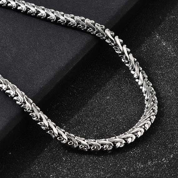 5мм 304 ожерелья из нержавеющей стали с цепочкой из пшеницы для мужчин, не тускнеет