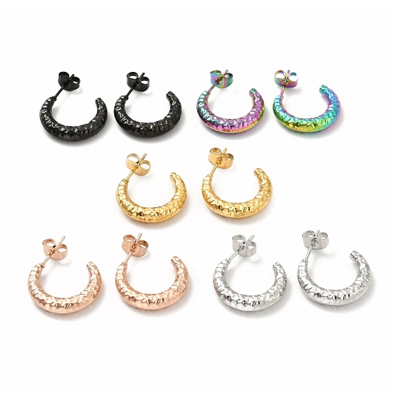 304 серьги-гвоздики в форме полумесяца из нержавеющей стали., полукруглые серьги для женщин