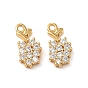 Латунные микропаве прозрачные кубические циркониевые подвески, винограды, без никеля 