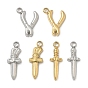 304 подвески из нержавеющей стали, меч/кинжал/клещи