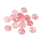 Вишневого кварцевого стекла кабошонов, граненые, плоско-круглые