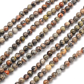 Natural Silver Crazy Agate Round Beads Strands