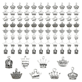 160 шт 8 подвески из цинкового сплава в тибетском стиле, корона