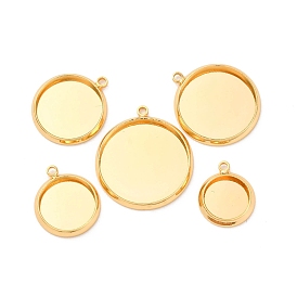 Сеттинги для кулона (кабошонов), латунь , долговечный, без никеля , плоско-круглые