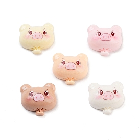 Opaque Resin Decoden Cabochons, Pig Balloon