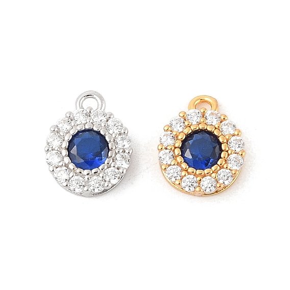 925 плоские круглые подвески из стерлингового серебра с прозрачными и темно-синими кубическими цирконами, стойки покрытие, с печатью 925