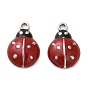 304 из нержавеющей стали шармы эмали, очарование божьей коровки, красные