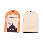 Single-Sided Printed Wood European Big Pendants, Large Hole Pendant, Arch Charm with Word Sale 45%