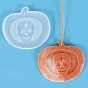 DIY Pendants Silicone Statue Molds, Resin Casting Molds, UV Resin, Epoxy Resin Craft Making, Halloween Theme, Pumpkin with Skull