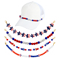 4Pcs Handmade Polymer Clay & Acrylic Hat Chains, with Alloy Lobster Claw Clasps, Golden