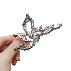 Hollow Butterfly Alloy Rhinestone Large Claw Hair Clips, for Women Girl Thick Hair