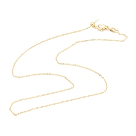 Brass Cable Chain Necklaces Making, Long-lasting Plated, with Stainless Steel Lobster Claw Clasps