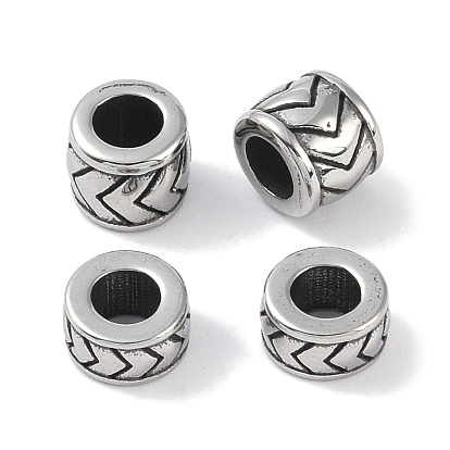 316 европейские бусины из хирургической нержавеющей стали, бусины с большим отверстием, колонка