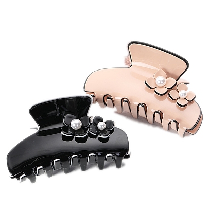 Ацетат целлюлозы с пластиковыми жемчужными заколками-клочьями, цветок