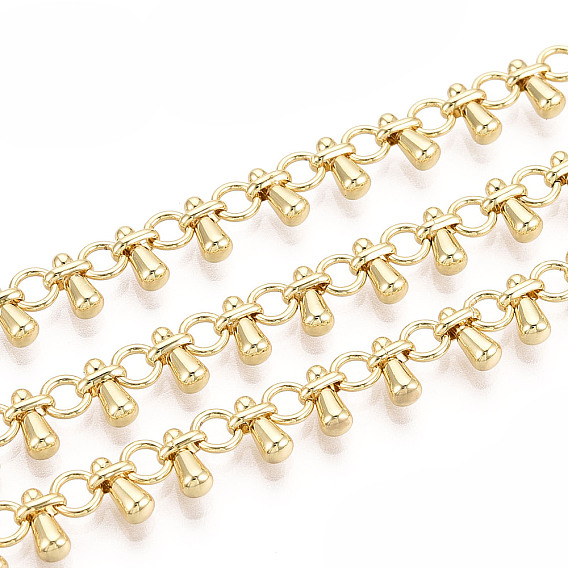 Латунные каплевидные звенья ручной работы, для ожерелья браслеты решений, пайки, с катушкой