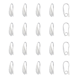 20 шт латунные серьги крючки, провод уха, с горизонтальной петлей