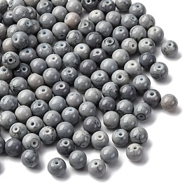 Peinture cuite perles de verre opaques, ronde