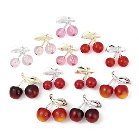 Подвески из сплава и акрила, вишня