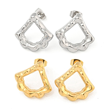 Вентилятор 304 серьги из нержавеющей стали, серьги-гвоздики для женщин