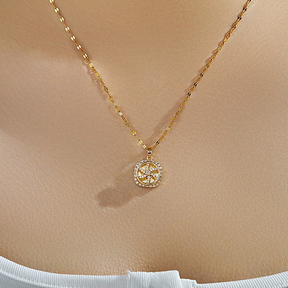 Элегантные латунные ожерелья с вращающейся подвеской в виде ветряной мельницы с прозрачными кубическими цирконами, идеальный подарок на каждый день