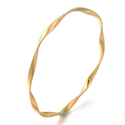 Ионное покрытие (IP) 304 браслеты с витыми кольцами из нержавеющей стали