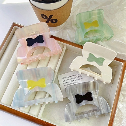 Заколки для волос в форме когтей из ацетата целлюлозы, бантом