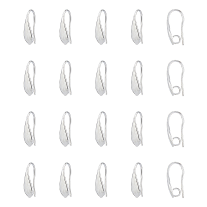 20 шт латунные серьги крючки, провод уха, с горизонтальной петлей