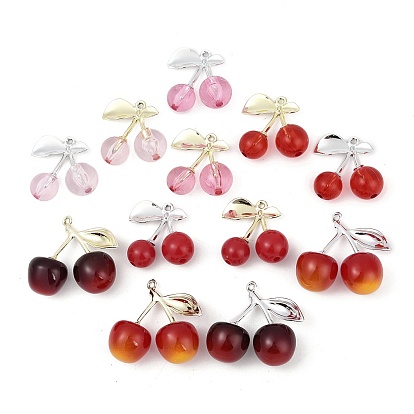 Подвески из сплава и акрила, вишня