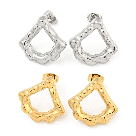 Вентилятор 304 серьги из нержавеющей стали, серьги-гвоздики для женщин