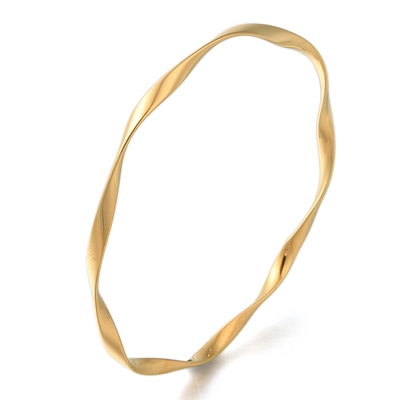 Ионное покрытие (IP) 304 браслеты с витыми кольцами из нержавеющей стали