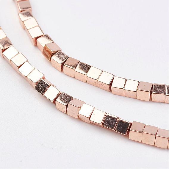 Non-magnetic Synthetic Hematite Beads Strands, Cube