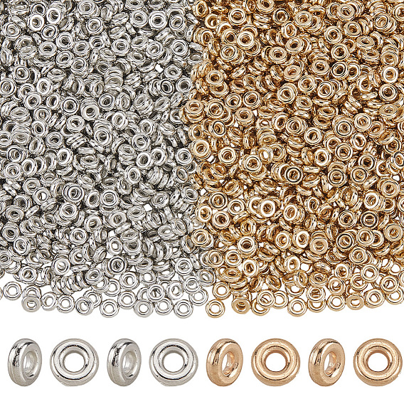 2000 шт 2 цвета пластиковые бусины ccb, круглые кольца