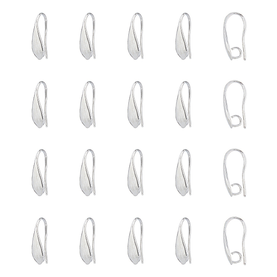 20 шт латунные серьги крючки, провод уха, с горизонтальной петлей