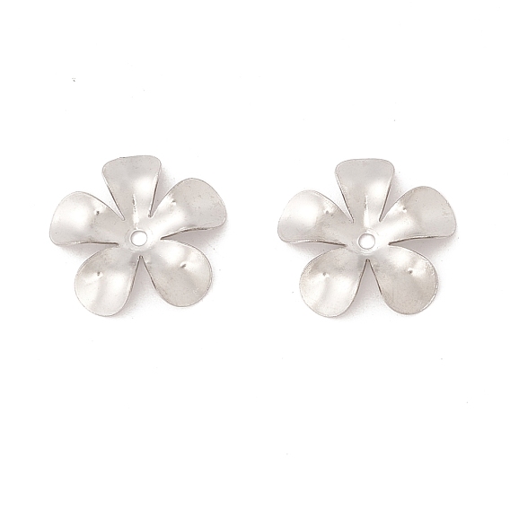 304 Stainless Steel Bead Caps, 5-Petal, Flower