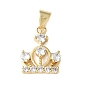 Латунные микро проложить кубического циркония подвески, корона прелести, долговечный, без кадмия и без свинца, стойки покрытие