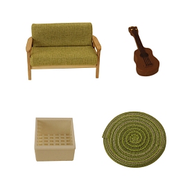 Furniture Resin & Cloth & Wood Mini Model, Micro Landscape Dollhouse Accessories, Pretending Prop Decorations