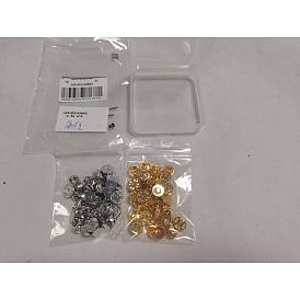 50Pcs 2 Colors Brass Butterfly Clutches Pin Backs