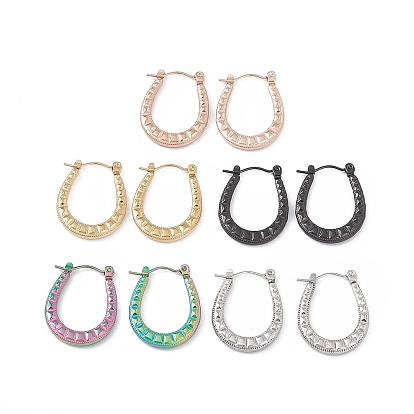 304 Stainless Steel Horseshoe Hoop Earrings for Women