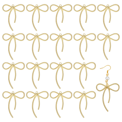 30подвески из сплава с гальванопокрытием, бантом, без кадмия, без никеля и без свинца