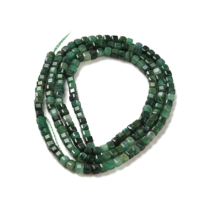 Natural African Jade Beads Strands, Cube