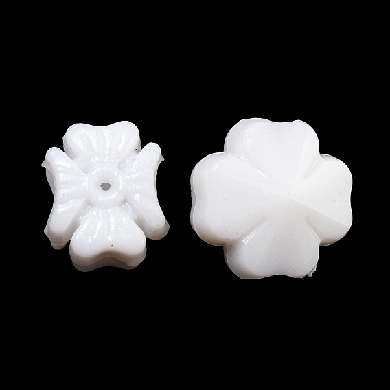 Непрозрачный акрил европейского бисера, бусины с большим отверстием, клевер