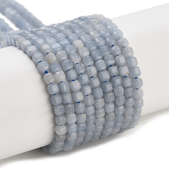 Натуральные ангельские бусины, граненый стол, вырезанный куб