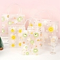 Transparent Rectangle PVC Plastic Bags, with Handle, for Shopping, Crafts, Gifts