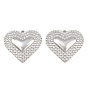 304 Stainless Steel Pendants, Heart Charms