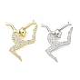 Латунные микропаве прозрачные кубические циркониевые подвески, очарование танцующих женщин, долговечный, стойки покрытие, без свинца и без кадмия