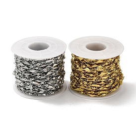 304 Stainless Steel Rhombus Link Chains, with Spool, Soldered