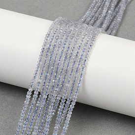 Природные лабрадорита бисер нитей, граненые, рондель