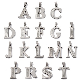 201 подвески из нержавеющей стали, со стразами, буквы